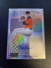 2021 Leaf Metal Draft - 1990 Leaf Autographs Silver Wave #LA-WB1 Will Bednar...