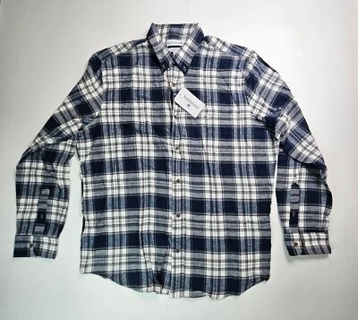 Camisa de hombre Saddlebred abotonada calce clásico azul a cuadros talla XL NUEVA CON ETIQUETAS Foto 1 de 4