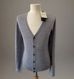ZZEGNA / Z ZEGNA Grey Luxury Fine Knitted Wool Cardigan Sweater RRP: £345.00 - Picture 1 of 8