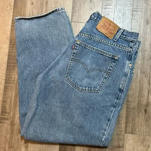 Vintage Levi’s 570 Baggy Fit 36x30 Medium Wash Denim Men’s Jeans NICE!! - Picture 1 of 17