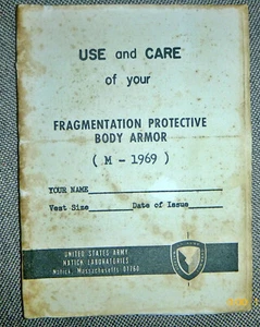 US ARMY - Pamphlet - "Use and Care of your Body Armor - 1969 - Vietnamkrieg, RAR - Bild 1 von 14