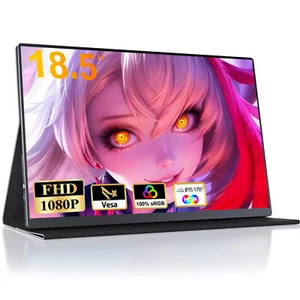 18.5" 100Hz Portable Monitor 1920*1080 Freesync Gaming Monitor For Switch Xbox - Picture 1 of 7