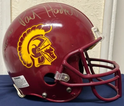 USC Trojans Paul Hackett Signed Autograph Riddell Full Size Helmet - Pre-Owned - Image 1 of 4