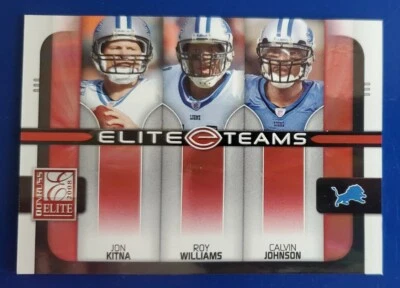 2008 Donruss Elite Teams Red Jon Kitna, Roy Williams, Calvin Johnson ET-12 /400 - Image 1 of 2