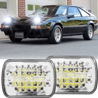 Fits Toyota Celica 1982-1993 pair H6054 7x6" LED High/Low HEADLIGHTS Sealed Beam - image 1 of 4