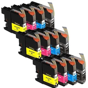 12 x LC103 XL Ink For Brother MFC-J470DW MFC-J475DW MFC-J870DW New Version CHIP - Imagen 1 de 2