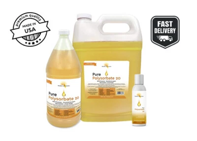 Polysorbate 20 Pure Food Grade Kosher - High Quality - Sizes Available