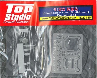 TD23130 Top Studio 1/20 Rosso Bull RB6 Telaio Front Paratia Set Dettagli Tamiya - Immagine 1 di 3