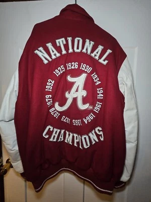 Jaqueta Alabama Crimson Roll Tide Varsity Letterman- Tamanho GRANDE-Usada- *RARA* - Imagem 1 de 4