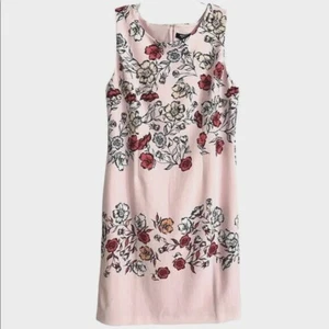 Premise Lined Sheath Dress Pale Pink Floral Women's Size Large - Picture 1 of 6