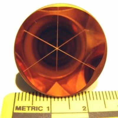 LETER Copper Coated 1inch Corner Cube Prism, Plated 25.4mm Trihedral Retroreflector