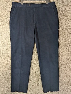 Lauren Ralph Lauren Corduroy Pants Men's 38x32 Navy Blue Golf Cotton Dress Pant - Image 1 of 4