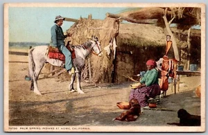 Vtg California CA Palm Springs Indians At Home Native American 1910s Postcard - Picture 1 of 2