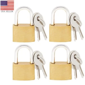 4 Pcs Small Locks with Keys, Mini Padlock for Luggage Lock, Backpack Locker - Picture 1 of 6