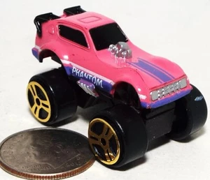 Small Micro Machine Plastic Plymouth Arrow Funny Car Dragster in Pink/Turbo Tire - Picture 1 of 3