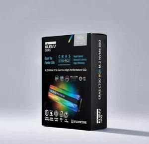 480GB/500GB M.2 NVMe SSD PCIe -Klevv CRAS C700, Custom ARGB lighting/heatsink - Picture 1 of 10