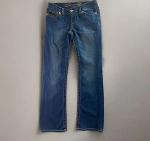 Seven Jeans Womens Size 28 Boot Cut Denim Cowgirl Cowboy Western Low Rise Trendy - Picture 1 of 10