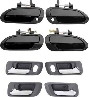 Conjunto de maçaneta de porta (8 peças), compatível com Honda Accord 1998-2002 | Interior e extensão - Imagem 1 de 4