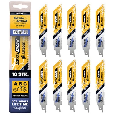 AMBOSS METAL SHOCK -  10x Säbelsägeblatt Länge 150 mm / 8 ZpZ - ideal für Abriss - Bild 1 von 4