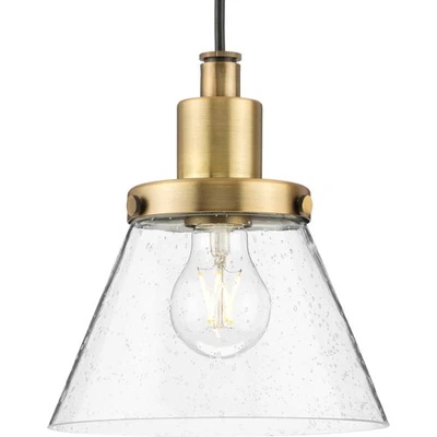 Progress Lighting P500382 Hinton 8"W Mini Pendant - Brass - Image 1 of 4