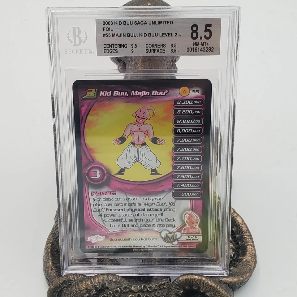 Kid Buu, Majin Buu Lv2 55 Foil BGS 8.5 DBZ Dragon Ball Z CCG Score - Image 1 of 1