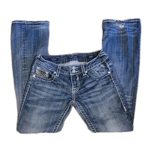 Vigoss Jeans Tag Sz 26×33 Measures 26×31.5 The Chelsea Boot Cut  Embroidery - Picture 1 of 9