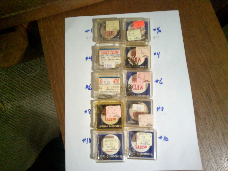 Ganchos para peces garra de águila tamaño 3/0, 1/0, #4, #8, #10, #1, #4/0 Foto 1 de 1