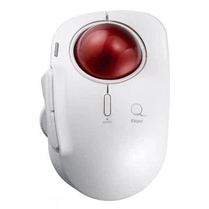 Digio2 Trackball Mouse Small Bluetooth 5Button Laser Type Index Finger White - Picture 1 of 6