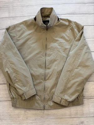 Weatherproof Jacket Mens Large Tan Beige Harrington Bomber Full Zip Windbreaker - Image 1 of 4