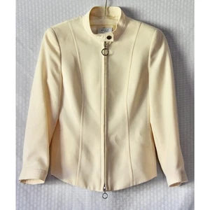 AKRIS PUNTO Fitted Wool-Blend Blazer Size 4 - Picture 1 of 9