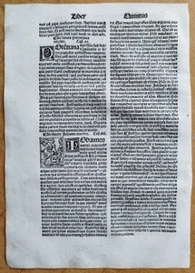 Original Post Inkunabel-Blatt Heilige Holzschnitt Johannes - 1508 - Picture 1 of 4