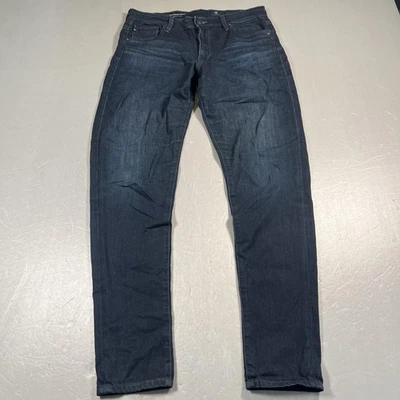 Pantalones de mezclilla AG Adriano Goldschmied para mujer 31R lavado oscuro Farrah ajustados tiro alto Foto 1 de 4