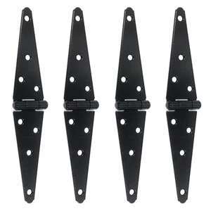 Iron Door Hinges Shed Hinges Strap Hinge Gate Hinge 5.31-Inch, Black, Pack of... - Bild 1 von 4