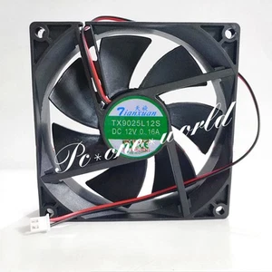 For Tianxuan TX9025L12S 90*90*25mm 9cm 9025 12V 0.16A 2Pin Cooling fan - Afbeelding 1 van 4