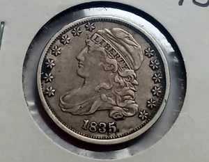 Moneda de diez centavos busto tapado 1835, original afilada en muy buen estado - Imagen 1 de 4