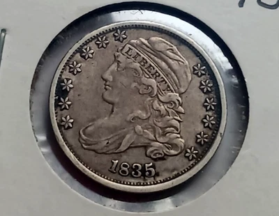 1835 CAPPED BUST DIME, SHARP ORIGINAL VF - Image 1 of 4