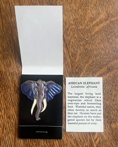 Mundial. DISEÑO LANZA 'ELEFANTE AFRICANO' ESMALTE SOBRE COBRE CHAPADO EN ORO PIN AÑOS 80 PIO - Imagen 1 de 4
