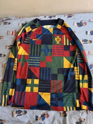 Nike Portugal 2022 Pre Match Long Sleeve Jersey soccer Size Large  - Image 1 of 4