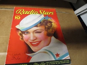 RADIO STARS Magazine August 1935 Cover: Gabrielle De Lys A802 PB - Picture 1 of 4