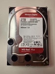 WD Red Plus 2TB 3.5" SATA NAS HDD WD20EFZX 6Gb/s 5400RPM RAID Network Storage - Picture 1 of 3