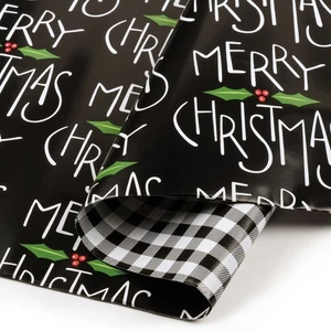 Set Of 5 Gift Wrapping Paper Rolls | Merry Christmas Mistletoe | 9.75' x 30" NEW - Picture 1 of 2