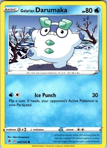 Galarian Darumaka 047/192 Common Regular SWSH02: Rebel Clash NM - Picture 1 of 2