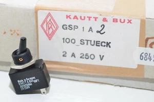 Kipp-Schalter / Netzschalter von Kautt & Bux Typ GSP1, 2A / 250V, Switch, NOS - Picture 1 of 8