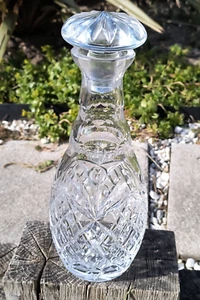 Vintage Heavy Cut Lead Crystal Drinks Decanter 1.55kg Height 28cm / 11" - Picture 1 of 11