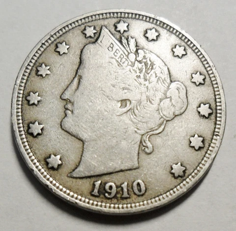 1910 P LIBERTY HEAD "V" NICKEL  *AG OR BETTER*  **FREE SHIPPING** Cover