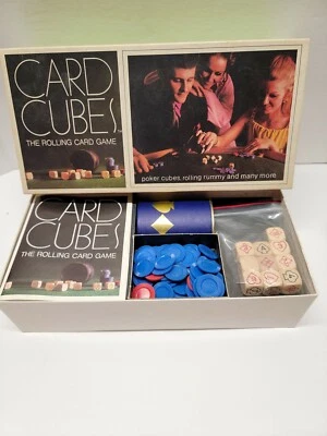 1970 CARD CUBES THE ROLLING CARD GAME VINTAGE DICE  - Image 1 of 4