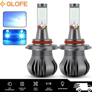 2x Strobe 9006 HB4 8000K Ice Blue High Power COB LED Fog Lights Driving Bulb DRL - Picture 1 of 9