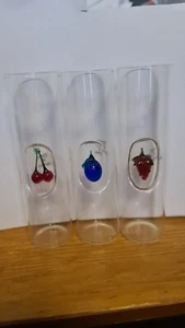 Set of 3 Vintage Murano shot glasses with applied fruits Vetro Di murano - Picture 1 of 5