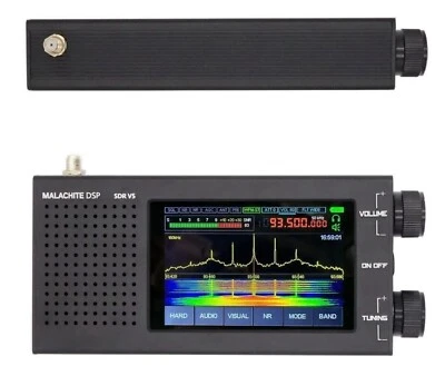 Receptor de rádio Malaquita DSP SDR V5 CC alumínio shell rádio de ondas curtas 1.10d pc8 - Imagem 1 de 4