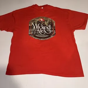 Vintage PETE’S WICKED ALE Microbrewery Print Graphic T Shirt Adult XL Red - Picture 1 of 5
